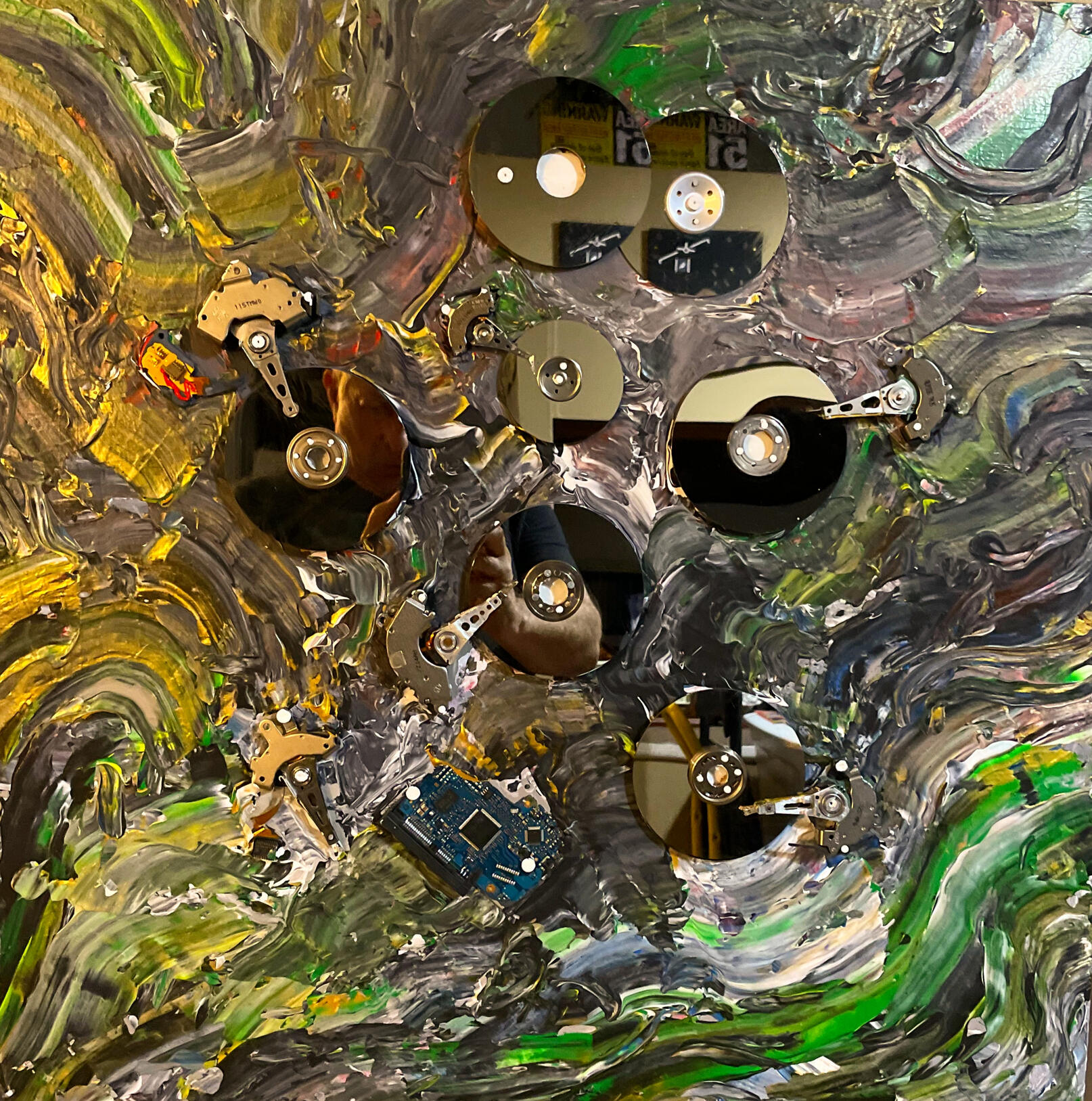 Hard Drive Grave Yard Abstract 3D 24 x 24 $299
